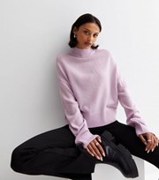 New Look Lilac Knit High Neck Jumper